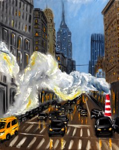 Abend in New York, 2023 von Ruslana Levandovska