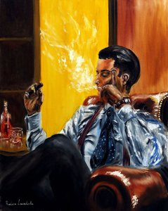 Gentleman mit einer Zigarre