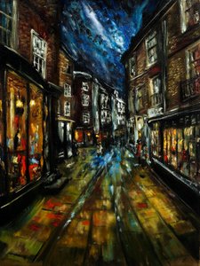 Mondgeküsste Straßen von York von Ruslana Levandovska