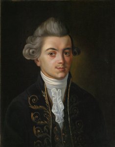Porträt des Fabeldichters Iwan Khemnitser, 1745-1784, russische Malerei des 19. Jahrhunderts von Russian Master.