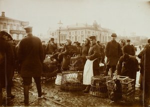 Der Vogelmarkt am Trubnaja-Platz in Moskau von Russian Photographer
