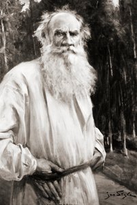 Graf Leo Tolstoi, nach einem Gemälde von Jan Styka