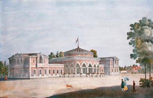 Bahnhof und französisches Restaurant im Katharinenpark, 1824