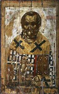 Heiliger Nikolaus, 14. Jahrhundert von Russian icon.