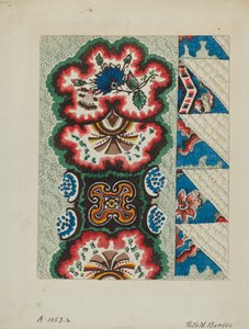 Gestepptes Deckbett, um 1936 von Ruth M Barnes