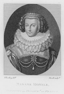 Madame Royale, Tochter von Heinrich IV. von Frankreich (Gravur) von S. (after) Harding