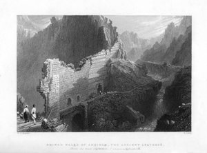 Ruinenmauern von Antiochia, das antike Anathoth, 1841