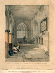 Der Chor der Hucknall-Kirche, Nottinghamshire, 1835