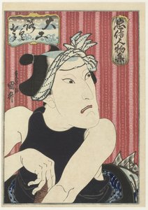 Ōkawa Hashizō I als Zimmermann Rokusa