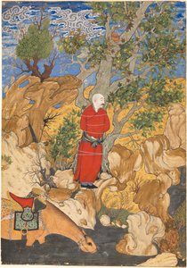 Aulad an einen Platanenbaum gebunden, aus einem Shahnama von Firdausi
