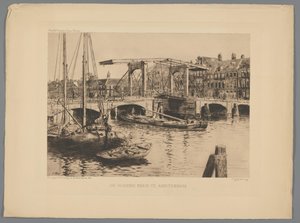 Ansicht der Magere Brug in Amsterdam von Salomon Garf