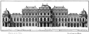 Aufriss der Gartenfassade