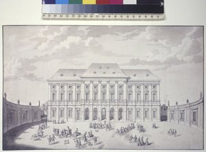Ganzseitig: Liechtenstein Gartenpalais, Wien, Vorderansicht des Palastes von Salomon Kleiner
