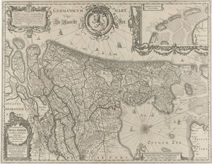 Topographische Karte von Holland von Salomon Rogiers