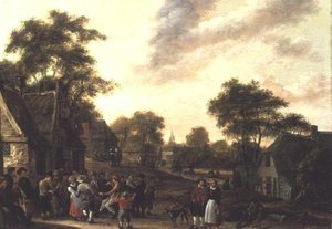 Bauern beim Feiern von Salomon Rombouts