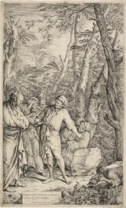 Diogenes wirft seine Schale weg