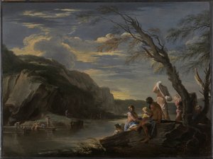 Landschaft mit Badenden