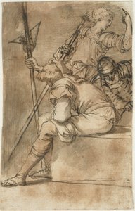 Drei Soldaten ruhen sich aus von Salvator Rosa