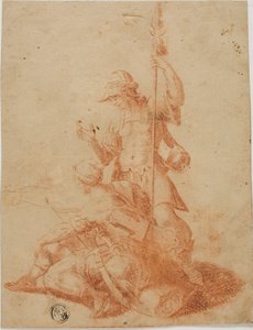 Zwei männliche Krieger von Salvator Rosa