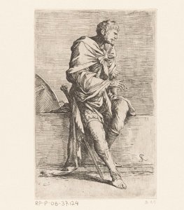 Sitzender Soldat von Salvator Rosa