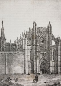 Kloster Batalha, Portugal, Lithographie von Salvatore Puglia aus Poliorama Pittoresco, Nr. 33, 22. März