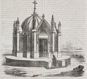 Kapelle des Heiligen Ludwig in Tunis, Tunesien, Lithographie von Salvatore Puglia aus Poliorama Pittoresco, Nr. 38, 27. April