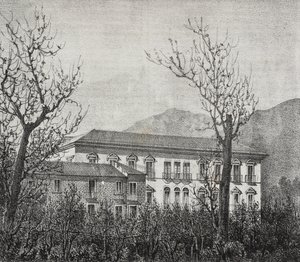Kolleg von Avellino, Kampanien, Italien, Lithographie von Salvatore Puglia aus Poliorama Pittoresco, Nr. 2, 20. August von Salvatore Puglia