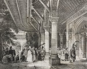 Eingangshalle des Serraglio, Türkei, aus der Geschichte des Harems im Osten von Salvatore Puglia
