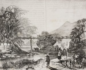 Ansicht des Tals von Hongkong, China, Lithographie von Salvatore Puglia aus Poliorama Pittoresco, Nr. 14, 9. November von Salvatore Puglia