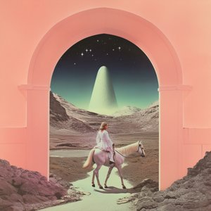 Ätherischer Reiter im Portal