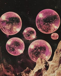 Surreale Rosa Planeten von Samantha Hearn