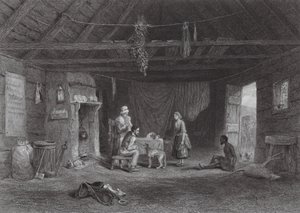 Australien: Hütte eines australischen Schäfers von Samuel (after) Prout