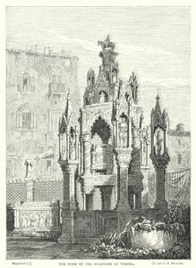 Das Grab der Scaliger in Verona von Samuel (after) Prout