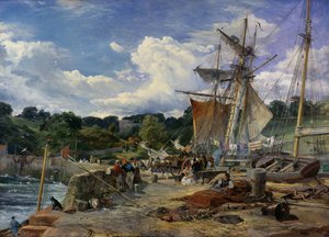 Der Pier Head, Aberdour, Firth of Forth, 1865