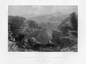 Das Kloster Santa Saba Mar Saba, Israel, 1841