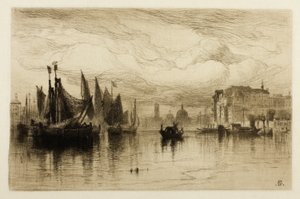 Ein bewölkter Tag in Venedig