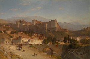 Der Hügel der Alhambra, Granada, 1865