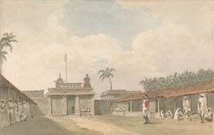 Ein Sepoy-Sergeant in einem Compound
