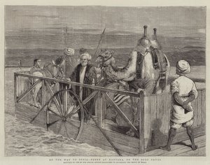 Auf dem Weg nach Indien, Fähre bei Kantara, am Suezkanal