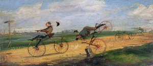 Ein Rennen zwischen Lallement-Velocipedes, 1869