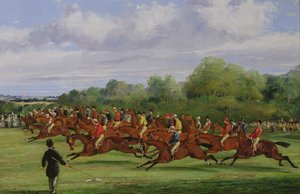 Der Start des Derbys von 1862 von Samuel Henry Alken