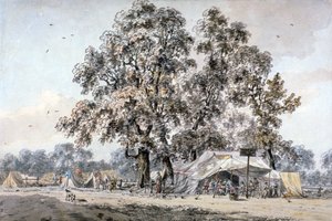 Armeelager im Hyde Park, London, ca. 1780