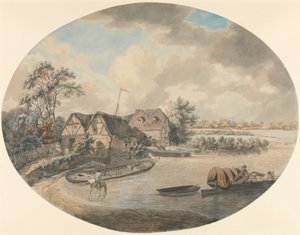 Mühle am Avon, Pershore, Worcestershire von Samuel Hieronymus Grimm