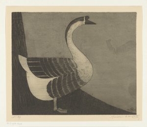 Höckergans von Samuel Jessurun de Mesquita (signed by artist)