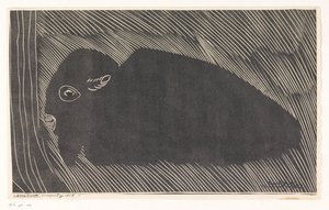 Liegender Bison von Samuel Jessurun de Mesquita (signed by artist)