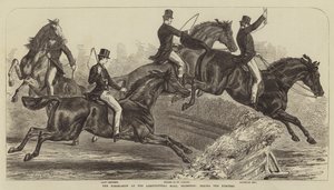 Die Pferdeschau in der Agricultural Hall, Islington, die Jäger testen von Samuel John Carter