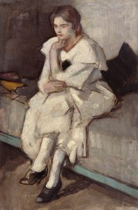 Mädchen im weißen Kleid von Samuel John Peploe