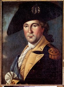 Porträt von George Washington (1732-1789) in Kostüm. Gemälde von Samuel King (1748-1819)