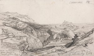 Eine Seite aus einem Cornish Skizzenbuch: Cornwall 32 von Samuel Palmer