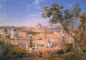 Ein Blick auf das moderne Rom während des Karnevals, 1838
